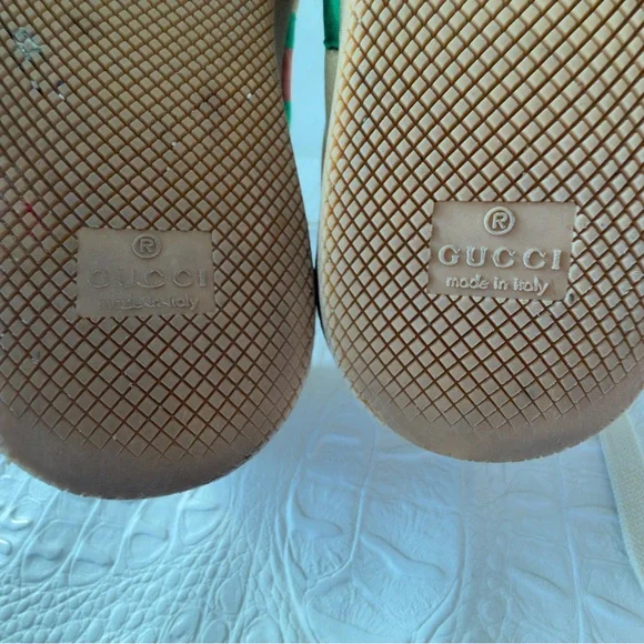 Gucci Leather Web Stripe Sneakers, tennis shoes , athletic wear– Yellow Size 39. - Picture 12 of 13